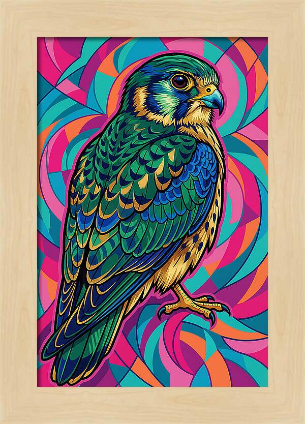 Kestrel In Vibrant Colors