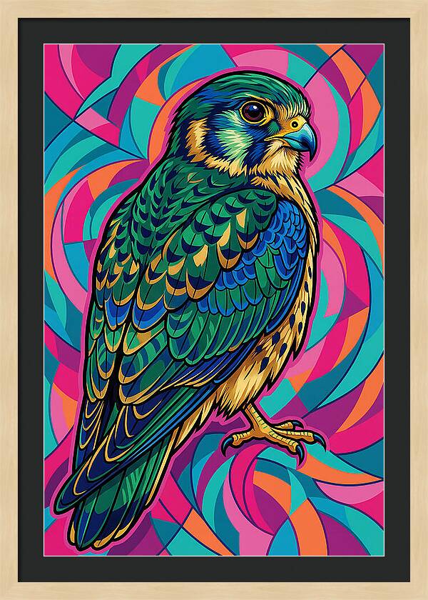 Kestrel In Vibrant Colors