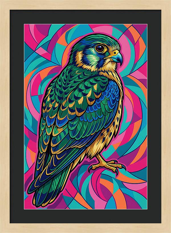 Kestrel In Vibrant Colors