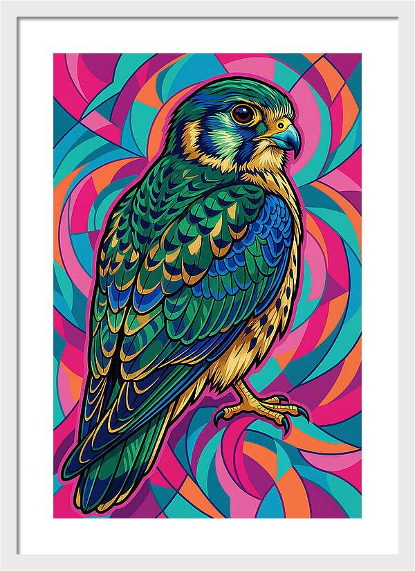 Kestrel In Vibrant Colors