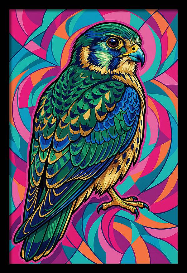 Kestrel In Vibrant Colors