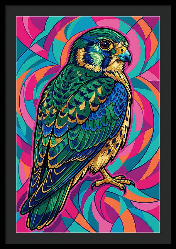 Kestrel In Vibrant Colors