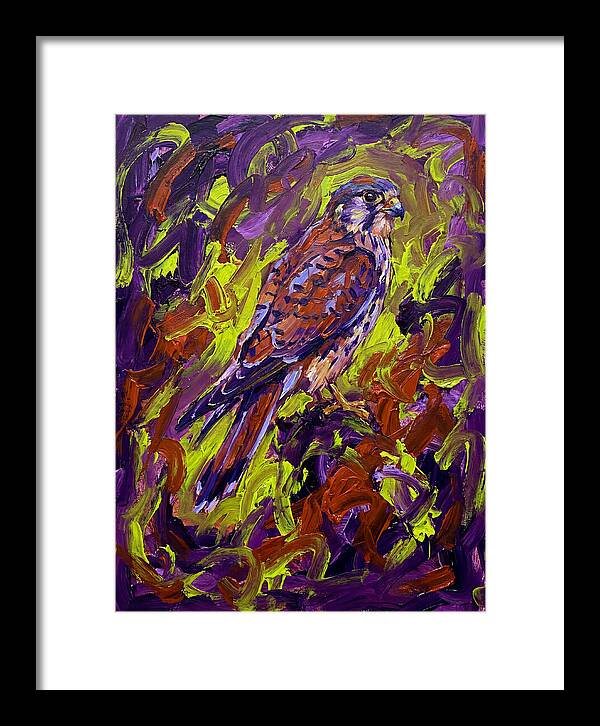 Kestrel In Vibrant Expressionism