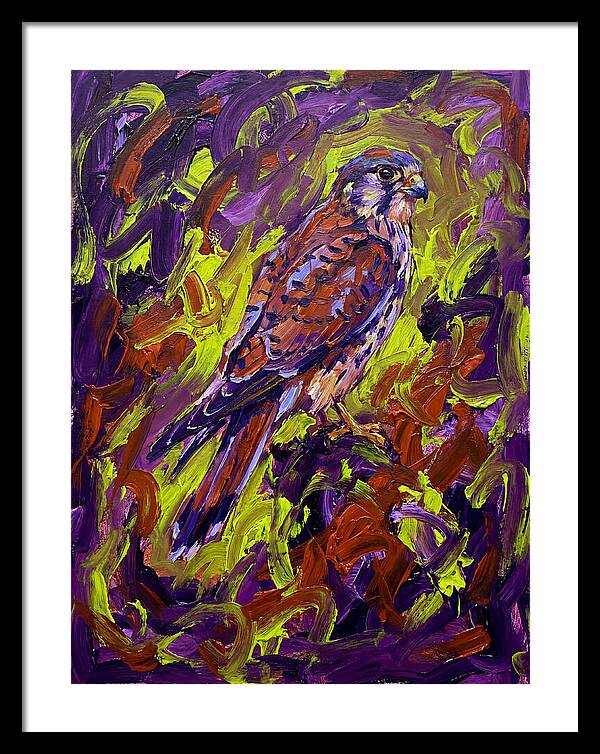 Kestrel In Vibrant Expressionism