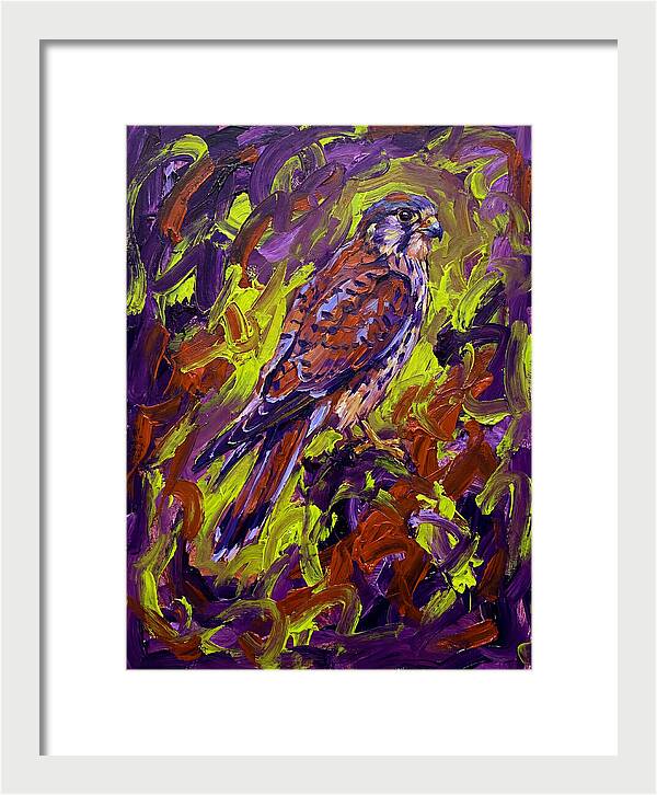 Kestrel In Vibrant Expressionism