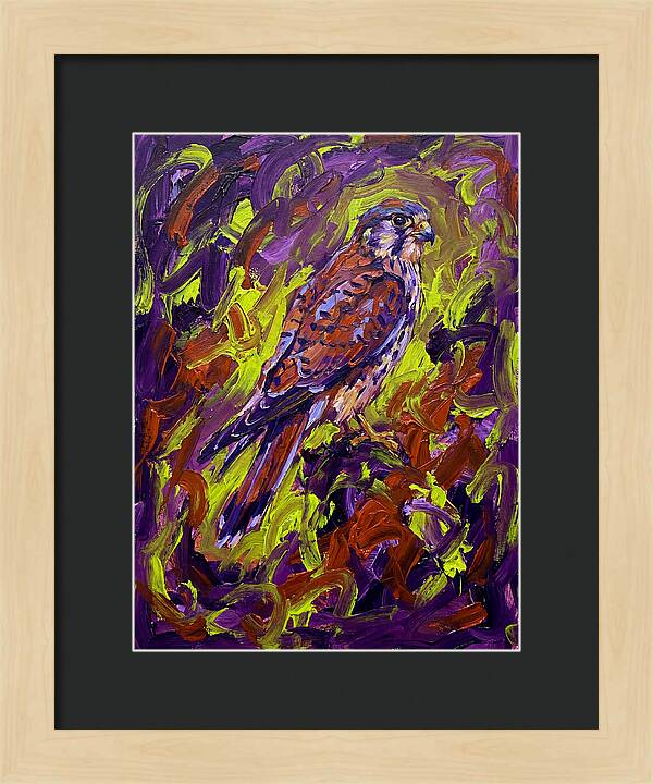 Kestrel In Vibrant Expressionism