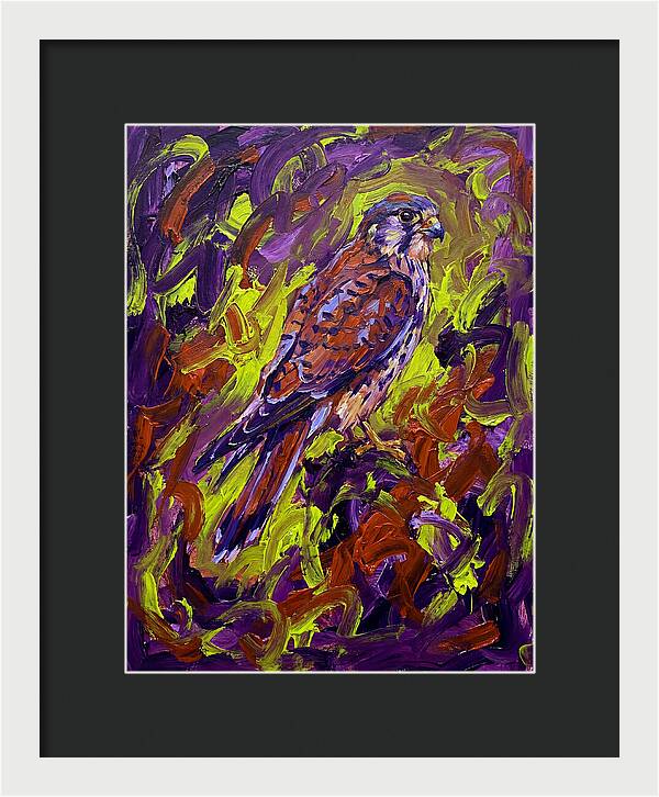 Kestrel In Vibrant Expressionism