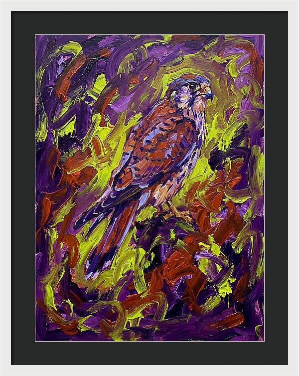 Kestrel In Vibrant Expressionism