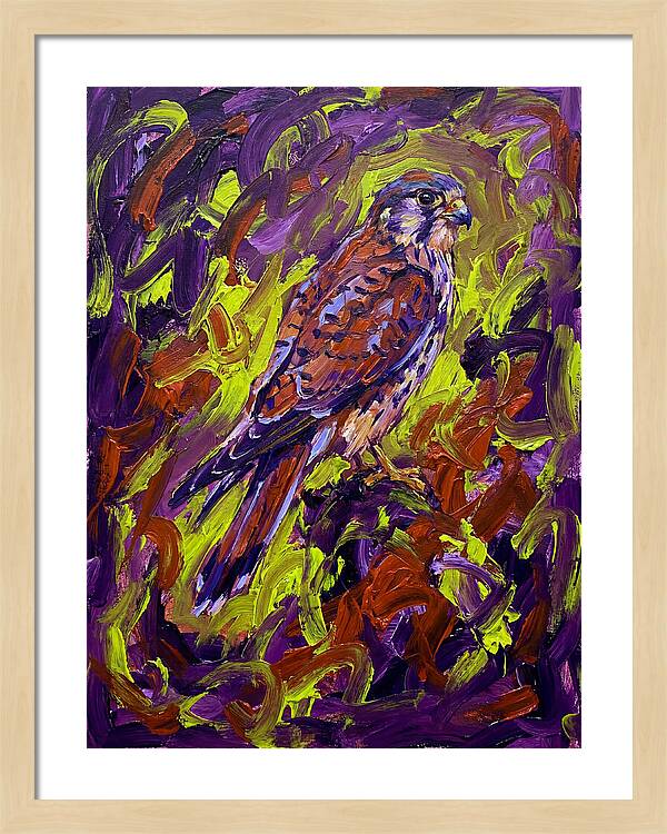 Kestrel In Vibrant Expressionism