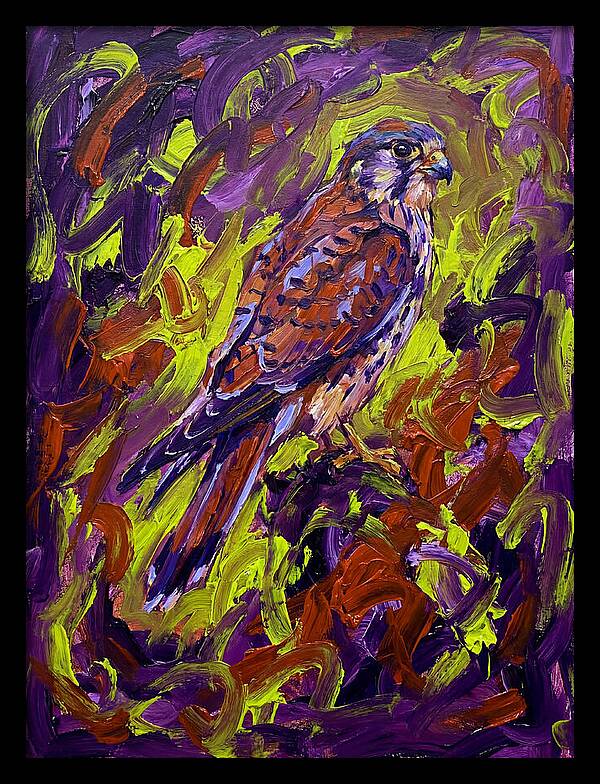 Kestrel In Vibrant Expressionism