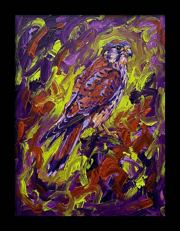 Kestrel In Vibrant Expressionism