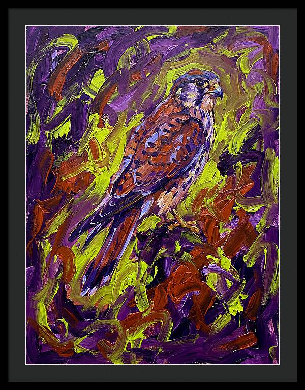 Kestrel In Vibrant Expressionism