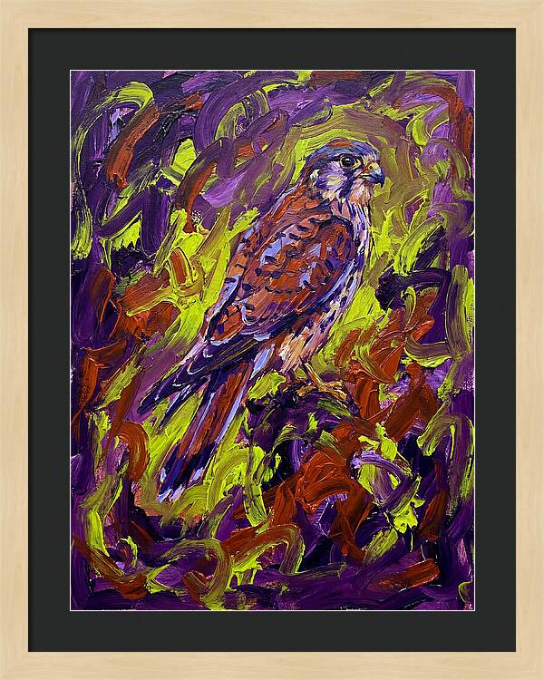 Kestrel In Vibrant Expressionism
