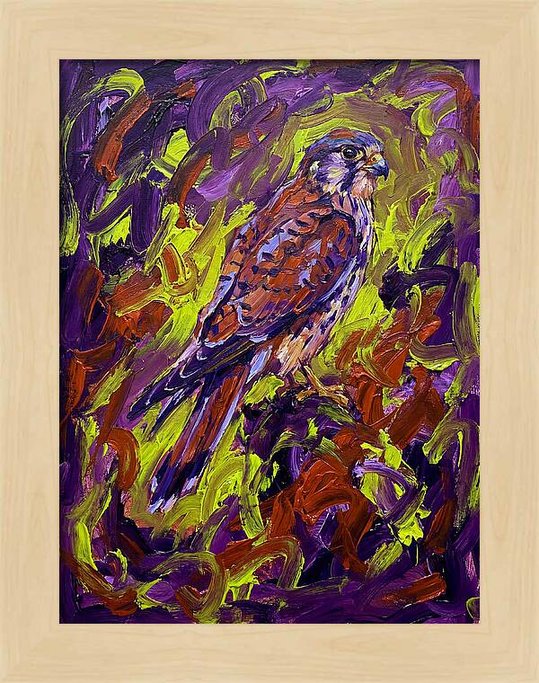 Kestrel In Vibrant Expressionism