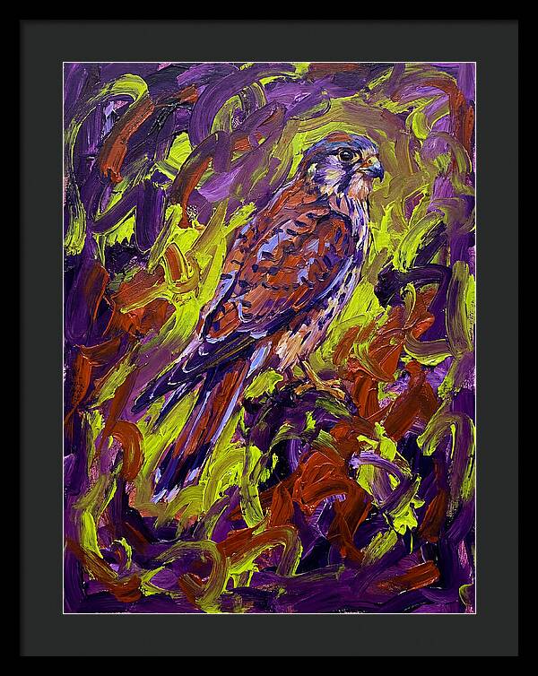 Kestrel In Vibrant Expressionism