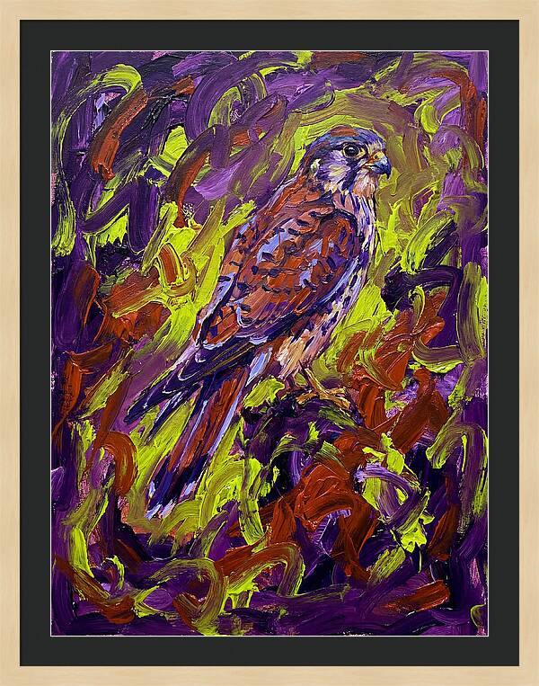 Kestrel In Vibrant Expressionism