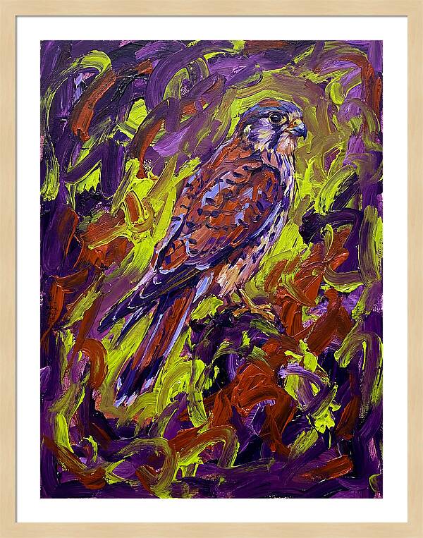 Kestrel In Vibrant Expressionism