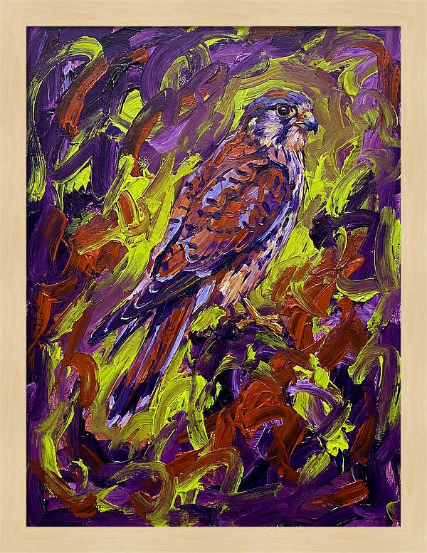 Kestrel In Vibrant Expressionism