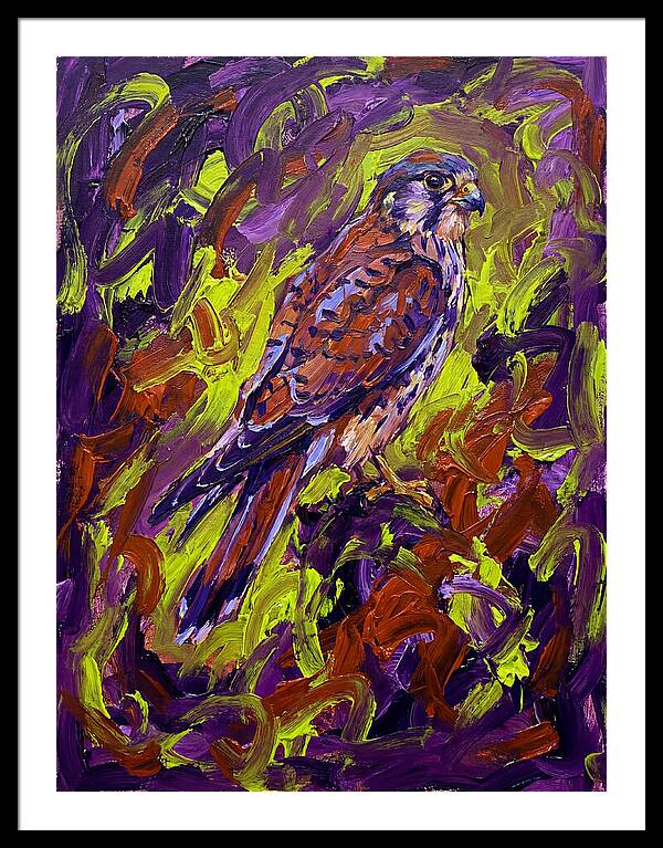 Kestrel In Vibrant Expressionism