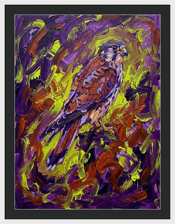 Kestrel In Vibrant Expressionism