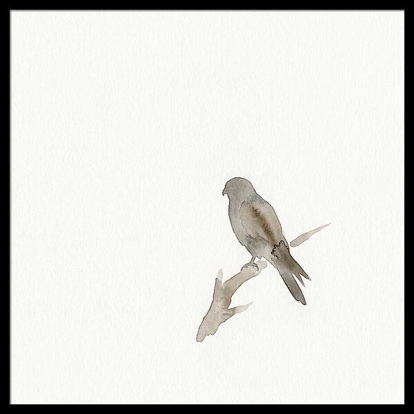 Kestrel Perched In Minimalist Style