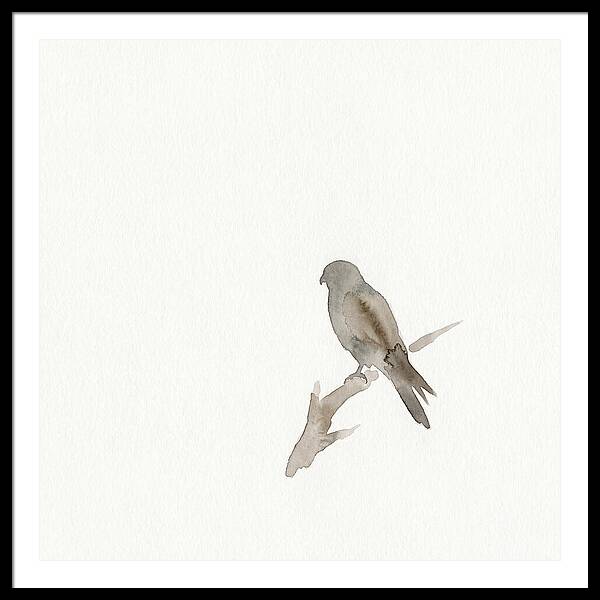 Kestrel Perched In Minimalist Style