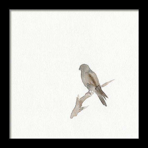 Kestrel Perched In Minimalist Style
