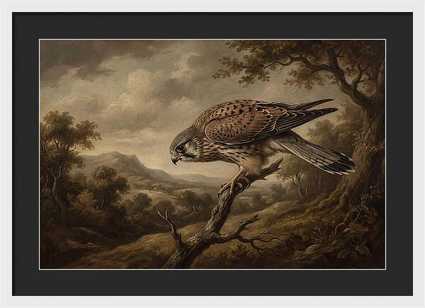 Kestrel Perched In Nature