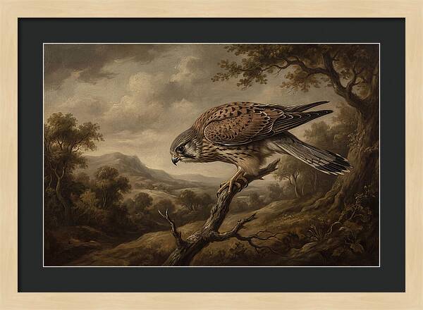 Kestrel Perched In Nature