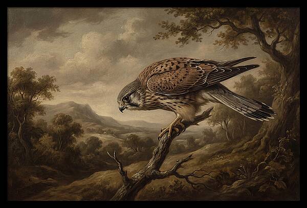 Kestrel Perched In Nature
