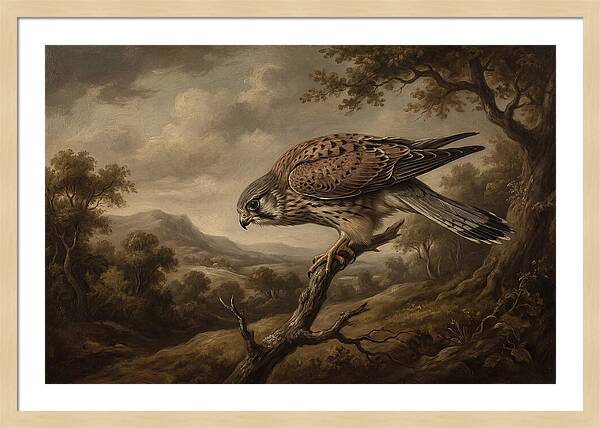 Kestrel Perched In Nature