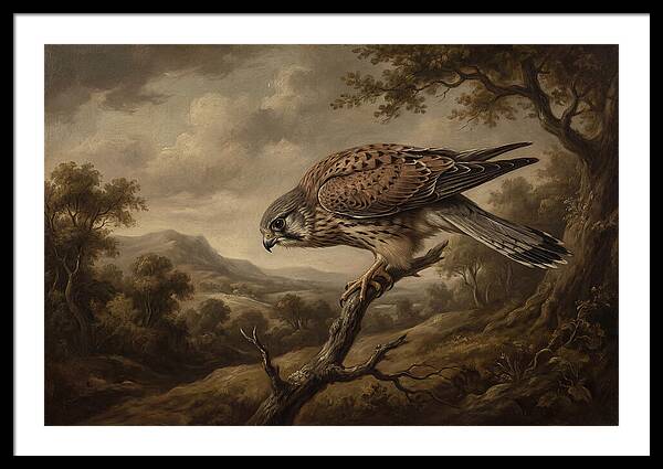Kestrel Perched In Nature