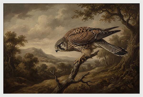Kestrel Perched In Nature
