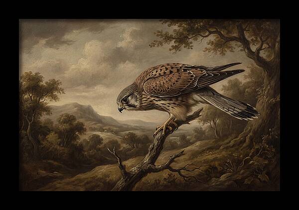 Kestrel Perched In Nature