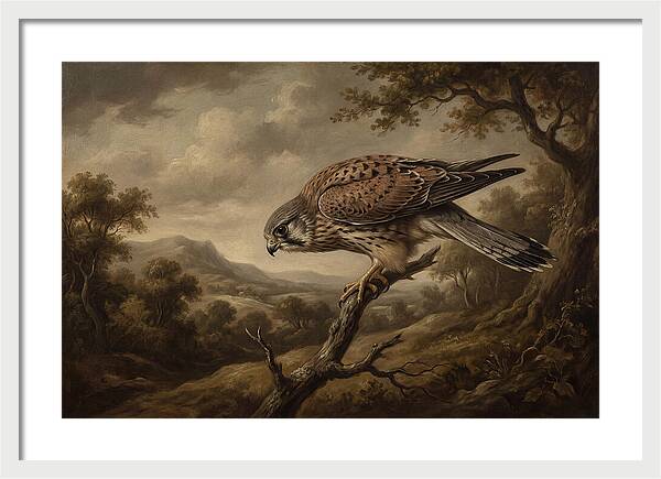 Kestrel Perched In Nature