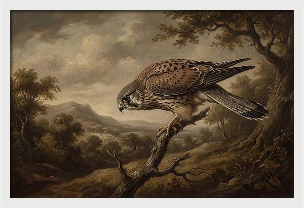 Kestrel Perched In Nature