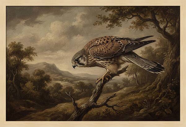Kestrel Perched In Nature