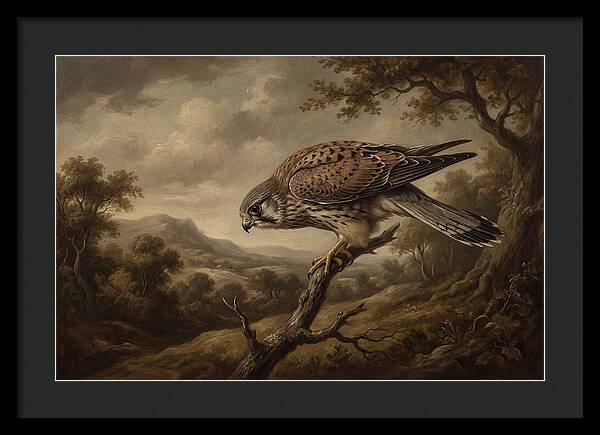 Kestrel Perched In Nature