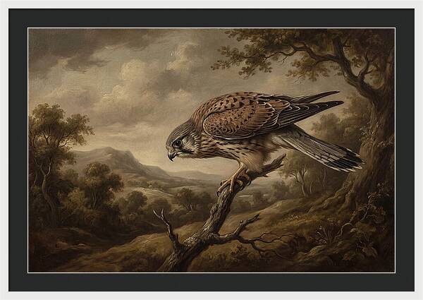 Kestrel Perched In Nature
