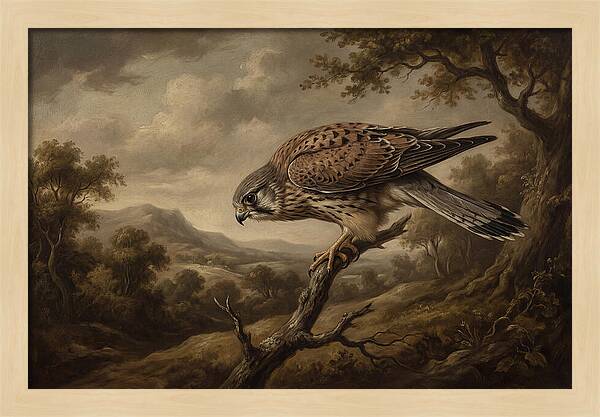 Kestrel Perched In Nature