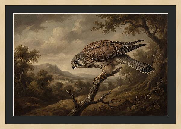 Kestrel Perched In Nature