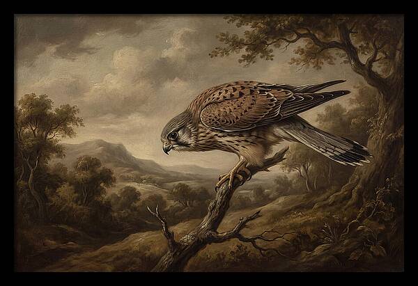 Kestrel Perched In Nature