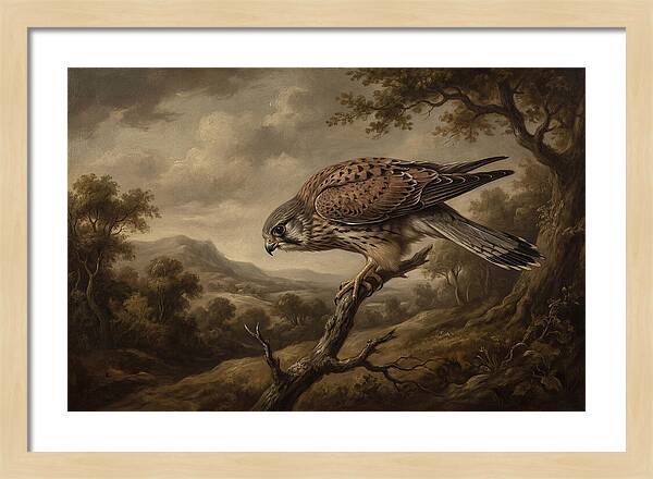 Kestrel Perched In Nature