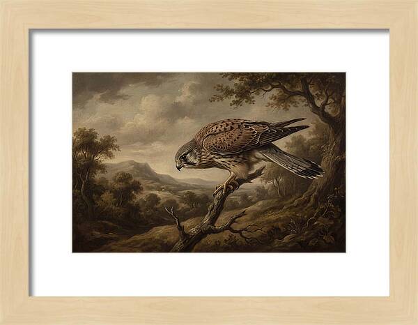Kestrel Perched In Nature