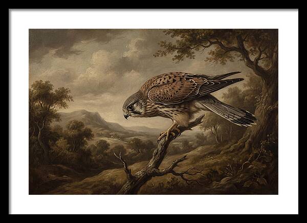 Kestrel Perched In Nature