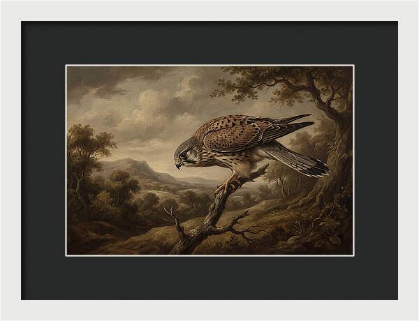 Kestrel Perched In Nature