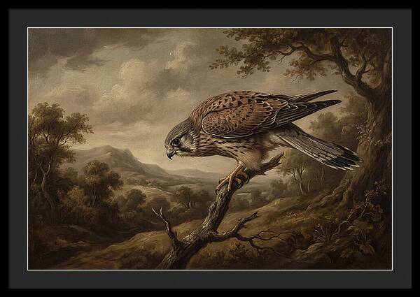 Kestrel Perched In Nature