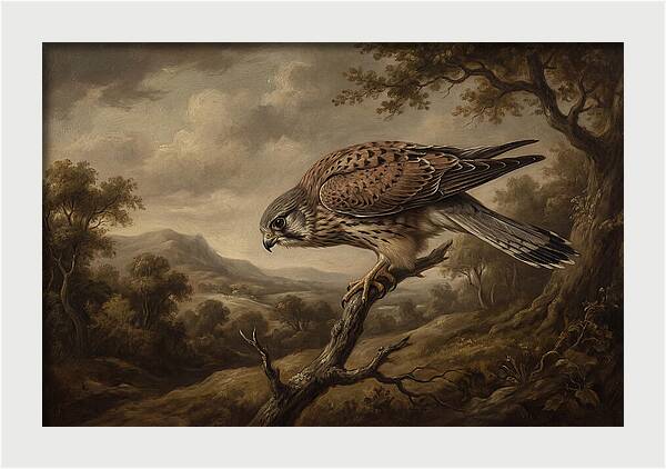 Kestrel Perched In Nature