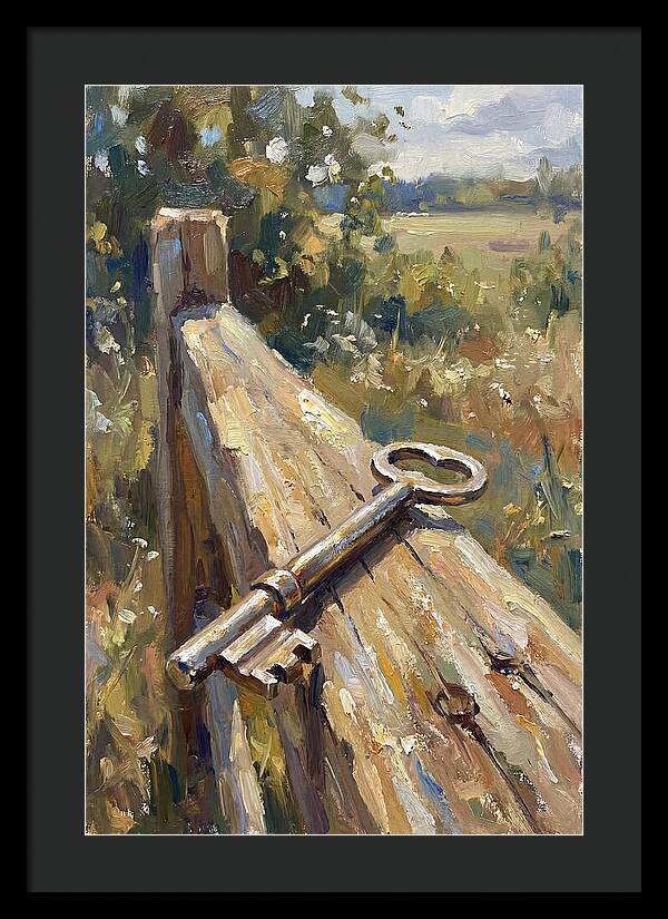 Key On A Weathered Fence