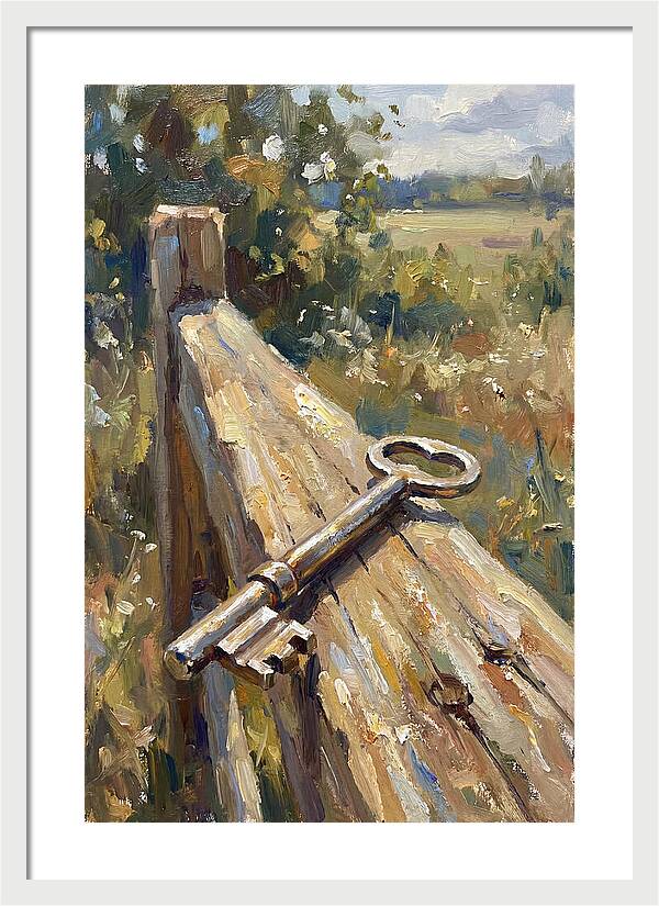 Key On A Weathered Fence